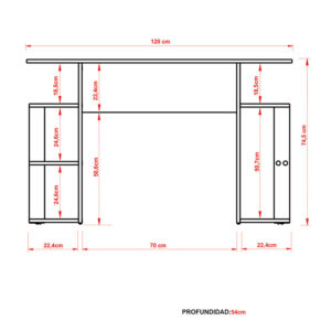 Escritorio Gamer Osaka Negro/Azul 6 Escritorio Gamer Osaka Negro/Azul